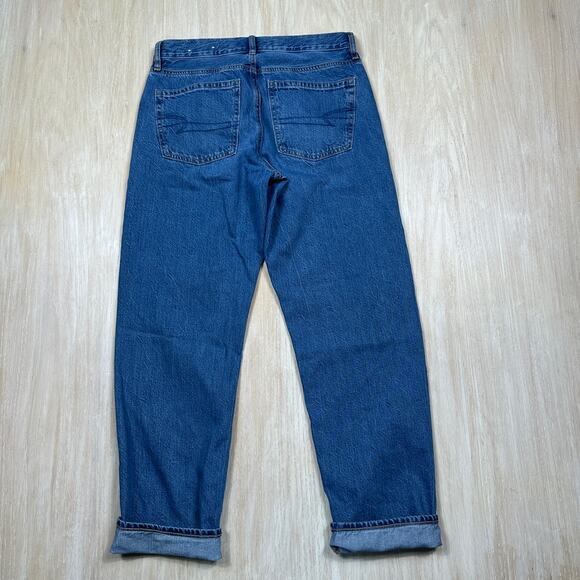 American Eagle 90s Straight Mid Rise Blue Denim Everyday Casual Jeans 2 SHORT - Picture 12 of 15